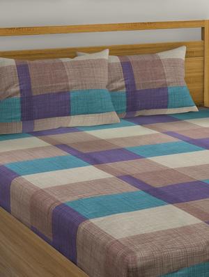 Cotton Double Bedsheet with 2 Pillow Covers - 15728925 - Standard Image - 3