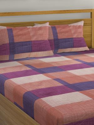 Cotton Double Bedsheet with 2 Pillow Covers - 15728926 - Standard Image - 3