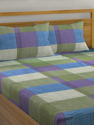 Cotton Double Bedsheet with 2 Pillow Covers - 15728927 - Standard Image - 3