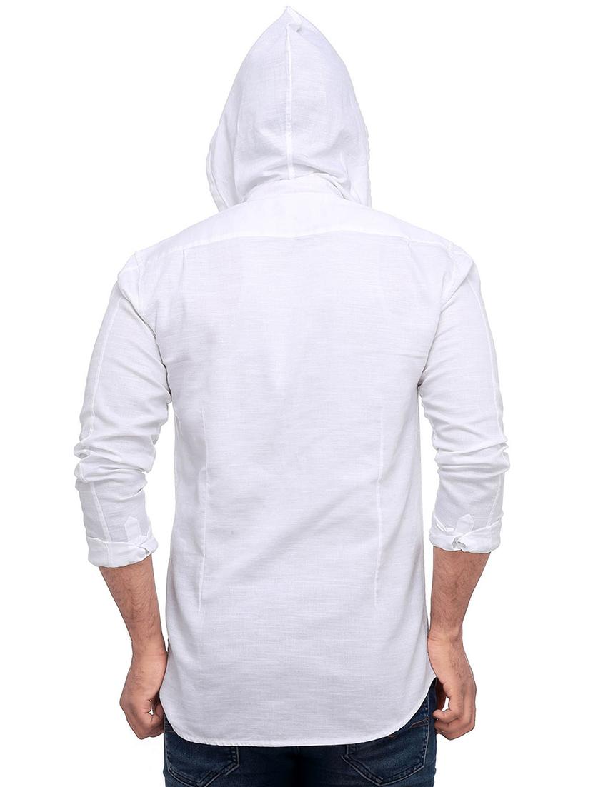 white cotton casual shirt - 15729146 - Zoom Image - 3