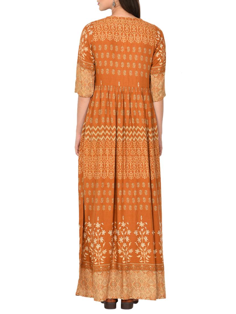Printed flare kurta - 15729524 - Zoom Image - 3
