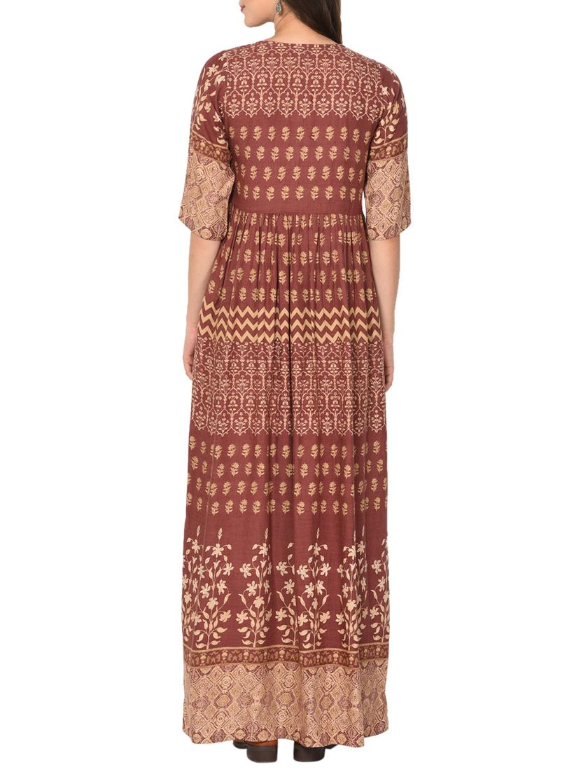 Printed flare kurta - 15729525 - Zoom Image - 3