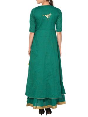 Layered foil print kurta - 15729528 - Standard Image - 3