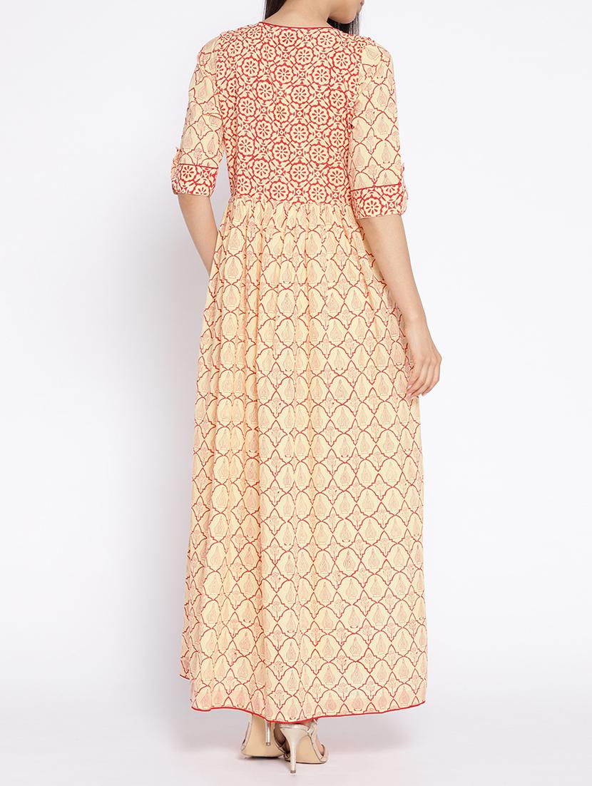 flared printed kurta - 15729532 - Zoom Image - 3