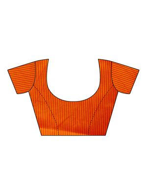 checks printed saree with blouse - 15729614 - Standard Image - 3