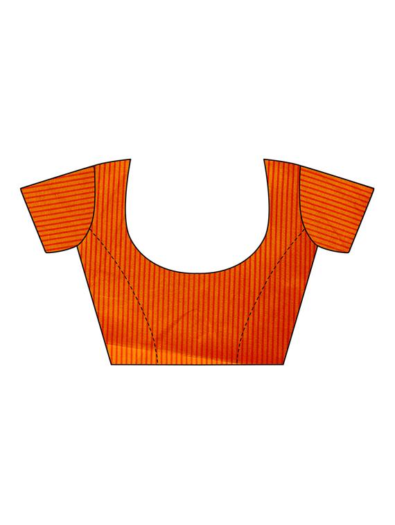 checks printed saree with blouse - 15729614 - Zoom Image - 3