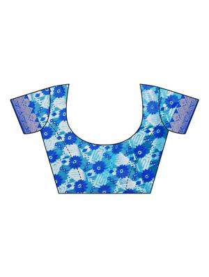 floral woven saree with blouse - 15729625 - Standard Image - 3