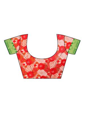 floral woven saree with blouse - 15729627 - Standard Image - 3