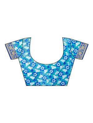 floral woven saree with blouse - 15729628 - Standard Image - 3