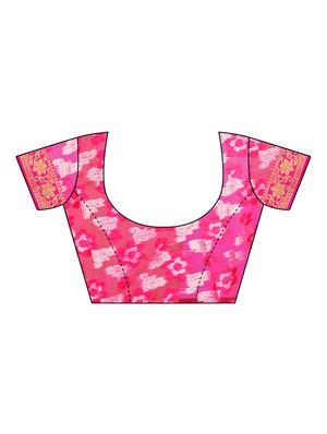 floral woven saree with blouse - 15729629 - Standard Image - 3