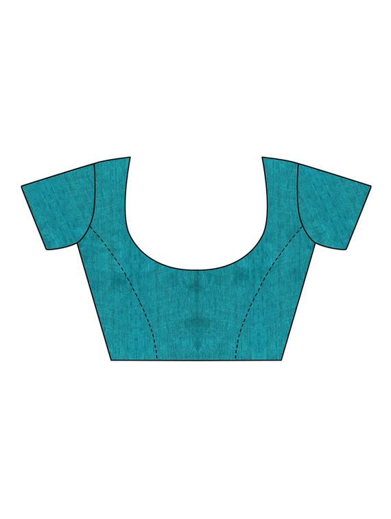 geometrical bhagalpuri saree with blouse - 15729653 - Zoom Image - 3