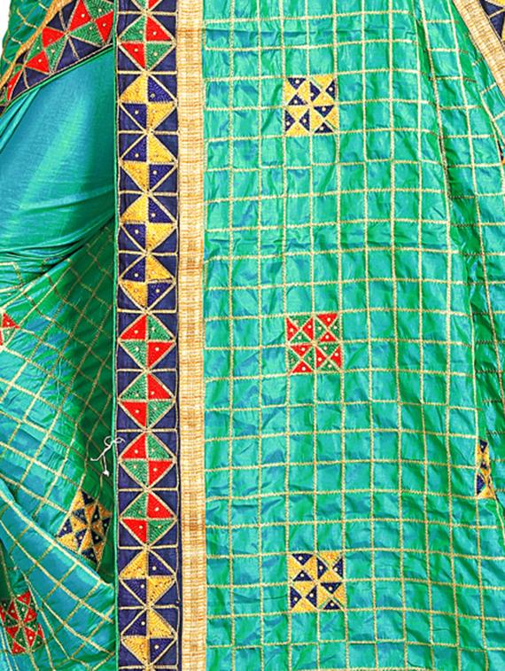 geometrical resham embroidered saree with blouse - 15729713 - Zoom Image - 3