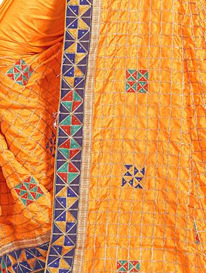 geometrical resham embroidered saree with blouse - 15729720 - Standard Image - 3