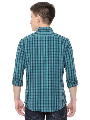 blue cotton casual shirt - 15729827 - Standard Image - 3