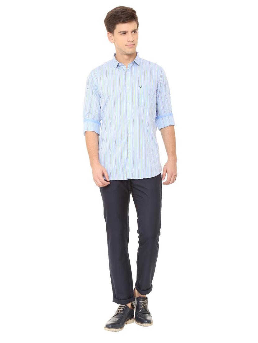 blue cotton casual shirt - 15729829 - Zoom Image - 3