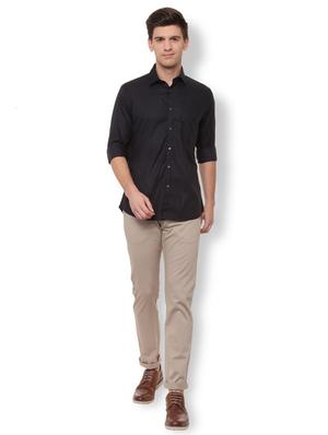 black cotton blend casual shirt - 15729835 - Standard Image - 3