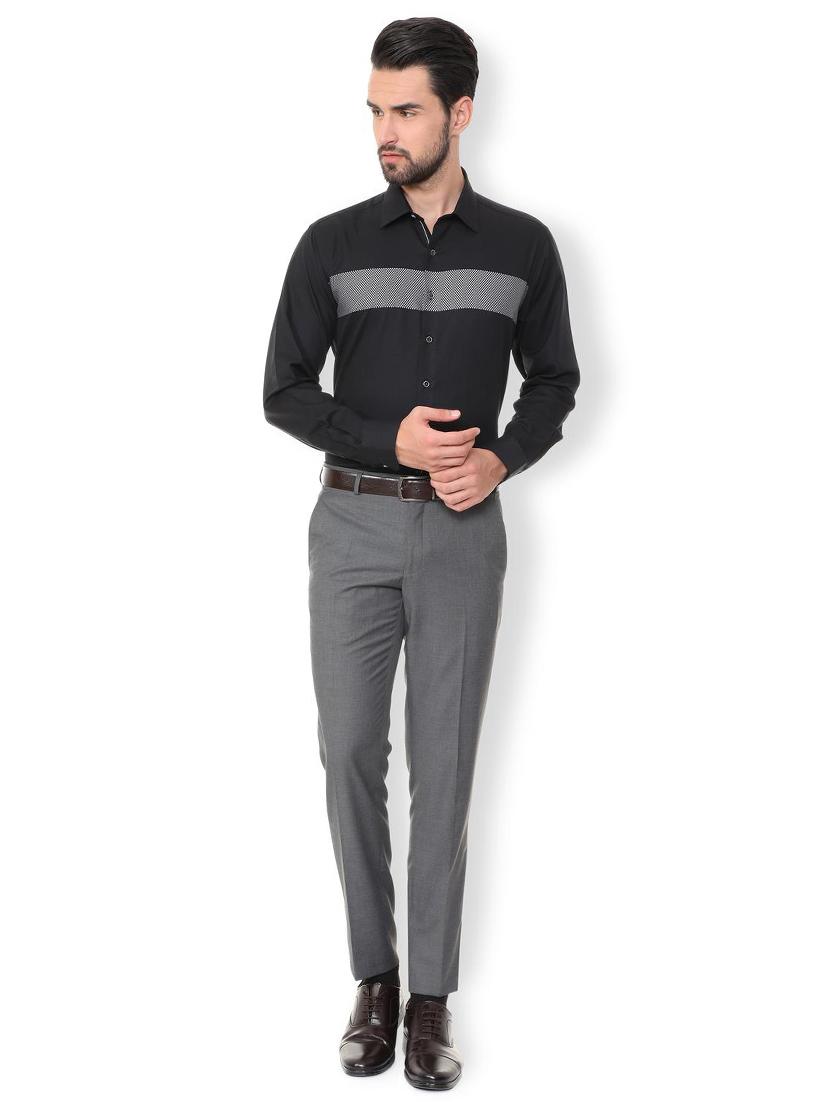 black cotton formal shirt - 15729850 - Zoom Image - 3