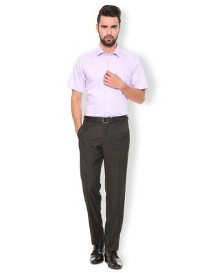 purple cotton formal shirt - 15729856 - Standard Image - 3