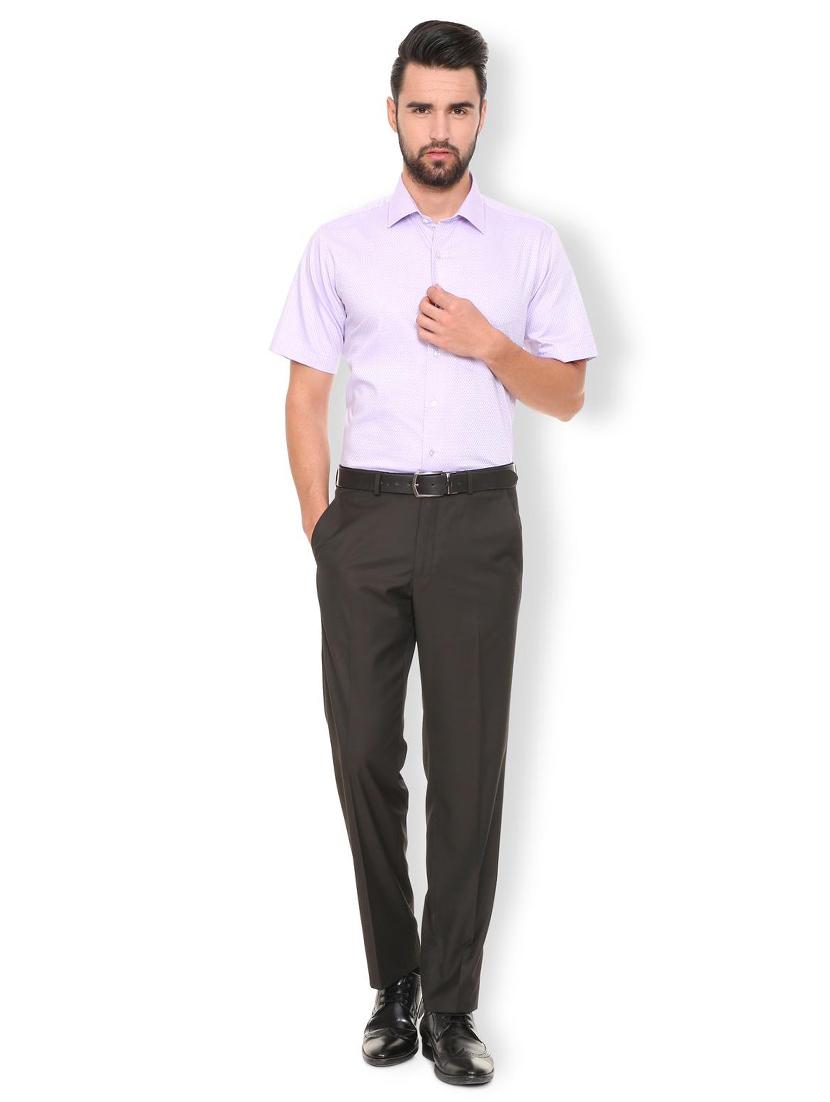 purple cotton formal shirt - 15729856 - Zoom Image - 3