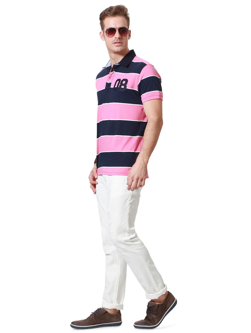 multi colored cotton polo t-shirt - 15729899 - Zoom Image - 3