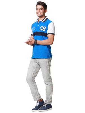 blue cotton cut & sew t-shirt - 15729900 - Standard Image - 3