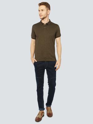 olive green cotton all over print t-shirt - 15729928 - Standard Image - 3