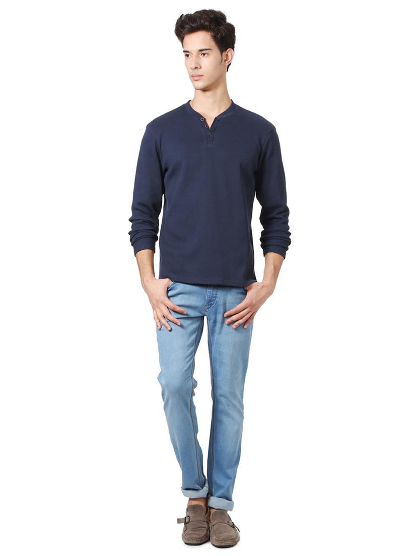 navy blue cotton t-shirt - 15729931 - Zoom Image - 3