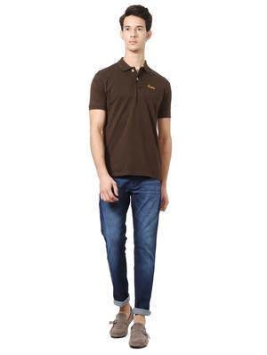 brown cotton polo t-shirt - 15729933 - Standard Image - 3