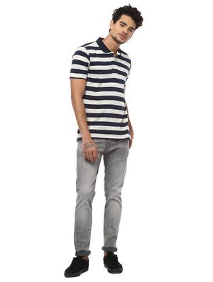 navy blue cotton polo t-shirt - 15729939 - Standard Image - 3