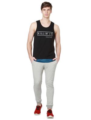 black cotton chest print t-shirt - 15729944 - Standard Image - 3