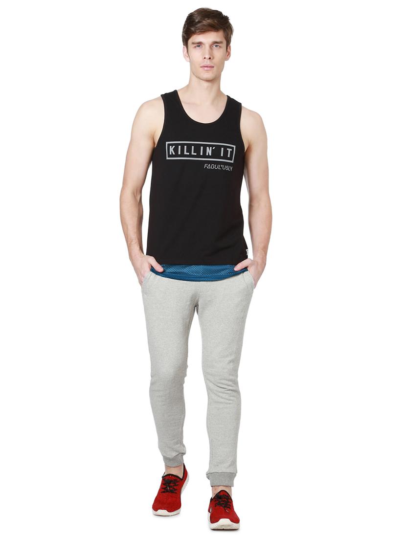 black cotton chest print t-shirt - 15729944 - Zoom Image - 3