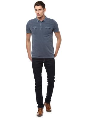 blue cotton pocket t-shirt - 15729945 - Standard Image - 3