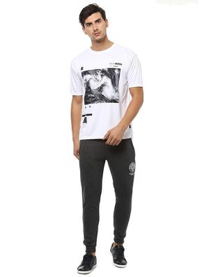 white polyester front print t-shirt - 15729950 - Standard Image - 3