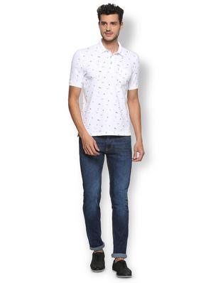white cotton blend all over print t-shirt - 15729953 - Standard Image - 3