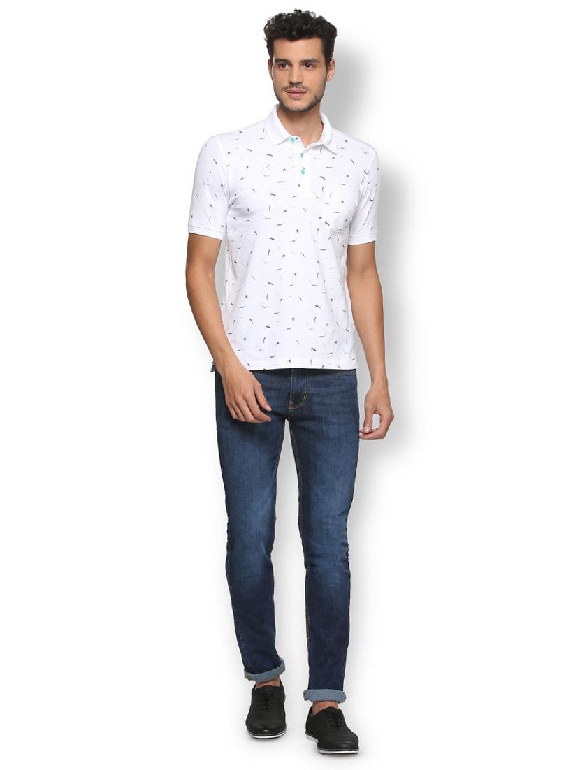 white cotton blend all over print t-shirt - 15729953 - Zoom Image - 3