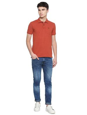 brown cotton blend polo t-shirt - 15729958 - Standard Image - 3