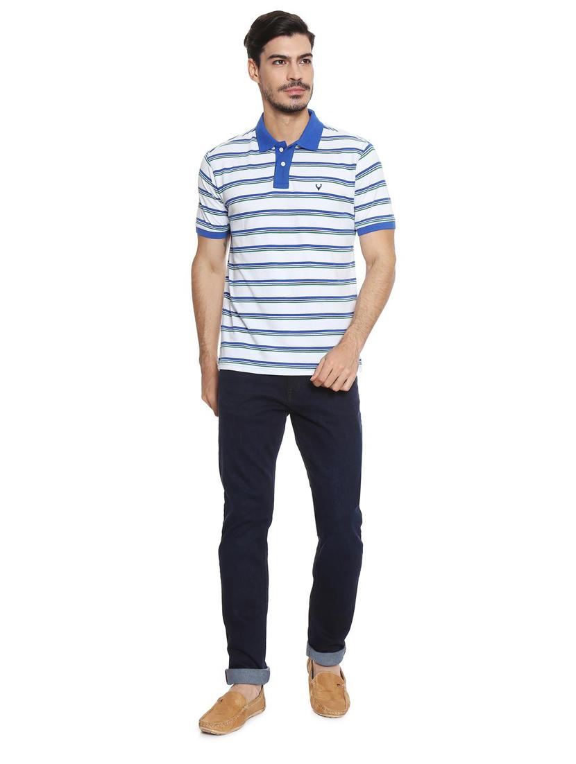 white cotton blend polo t-shirt - 15729959 - Zoom Image - 3