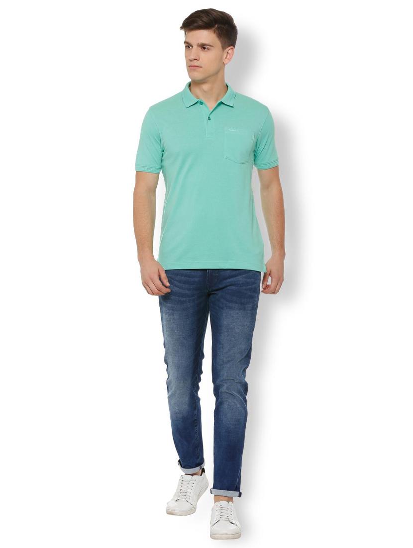 blue cotton pocket t-shirt - 15729961 - Zoom Image - 3