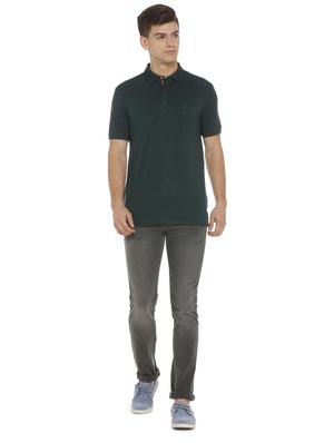 green viscose polo t-shirt - 15729964 - Standard Image - 3