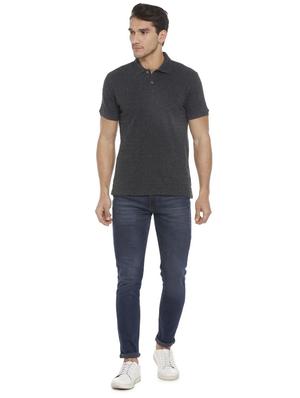 grey cotton blend polo t-shirt - 15729965 - Standard Image - 3
