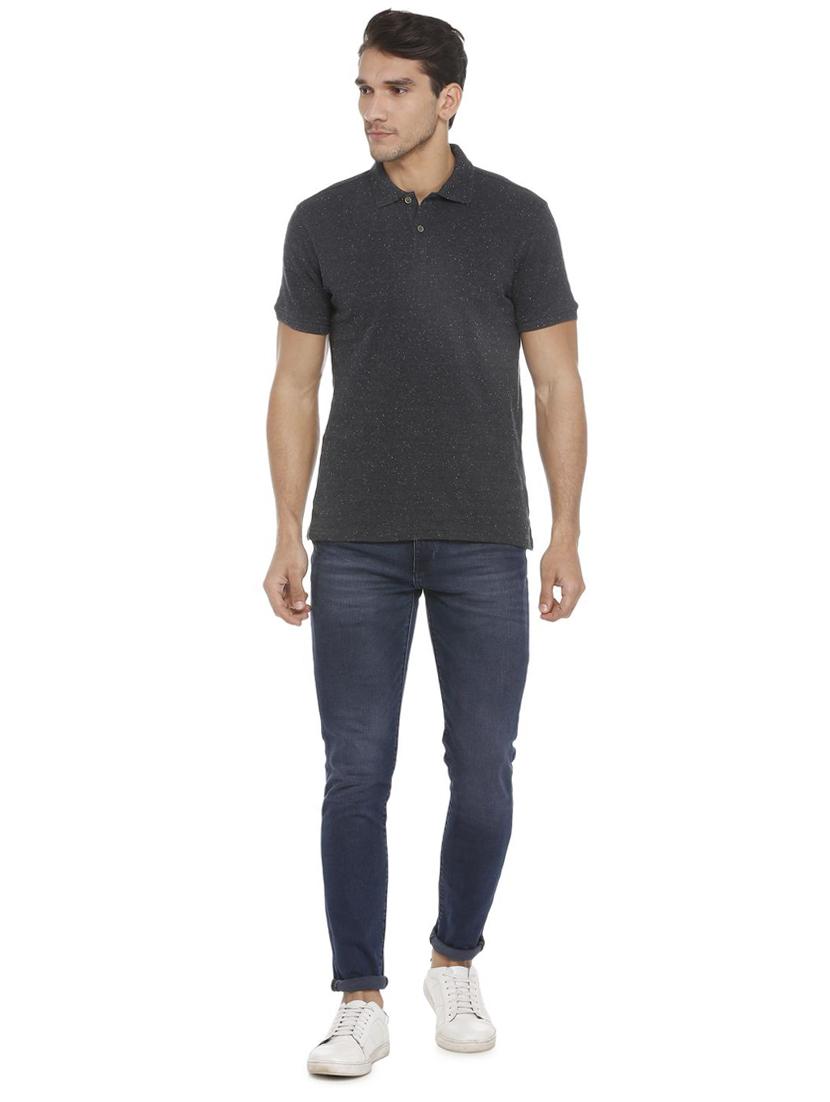 grey cotton blend polo t-shirt - 15729965 - Zoom Image - 3