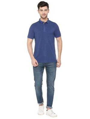 blue cotton polo t-shirt - 15729966 - Standard Image - 3