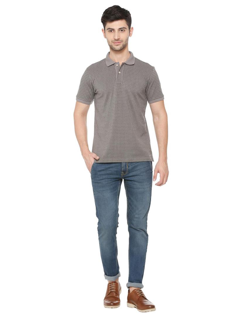 grey cotton all over print t-shirt - 15729970 - Zoom Image - 3