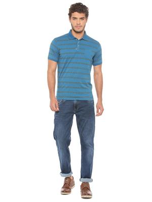 blue cotton blend pocket t-shirt - 15729972 - Standard Image - 3