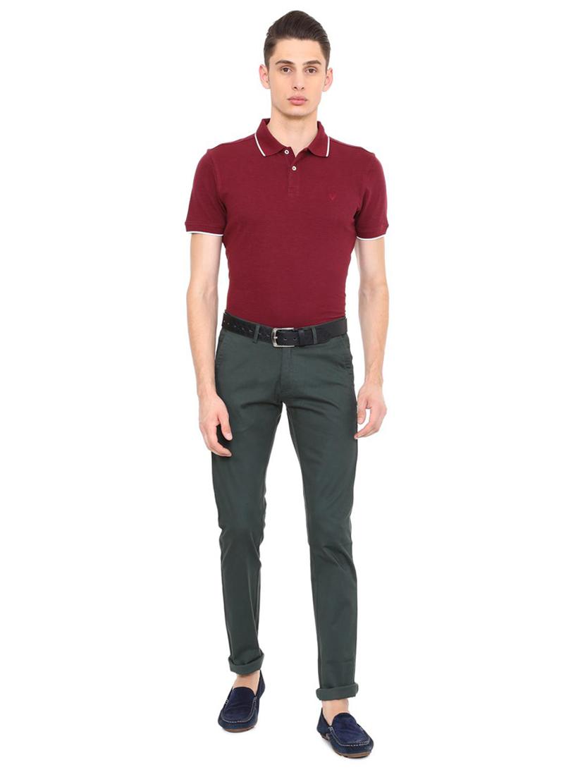 maroon cotton polo t-shirt - 15729984 - Zoom Image - 3
