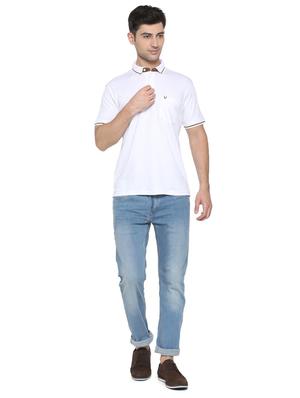 white cotton pocket t-shirt - 15729998 - Standard Image - 3