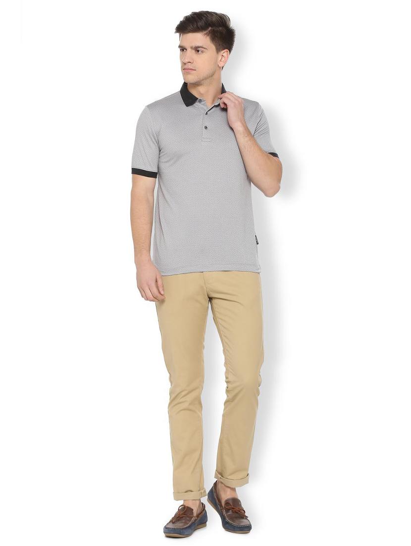 grey cotton blend polo t-shirt - 15730006 - Zoom Image - 3