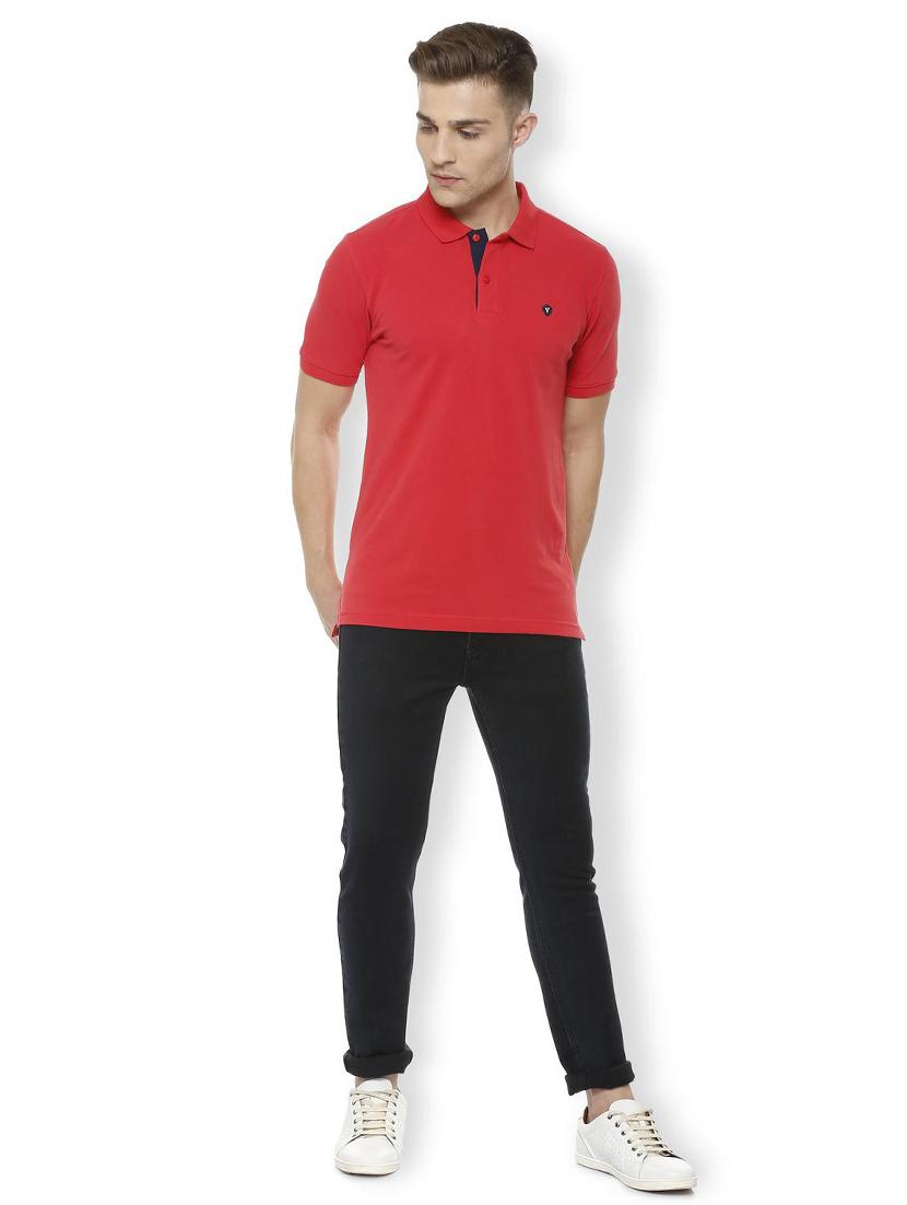 red cotton polo t-shirt - 15730011 - Zoom Image - 3
