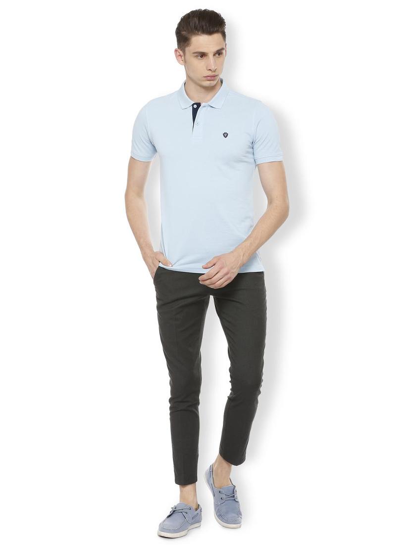 blue cotton polo t-shirt - 15730012 - Zoom Image - 3