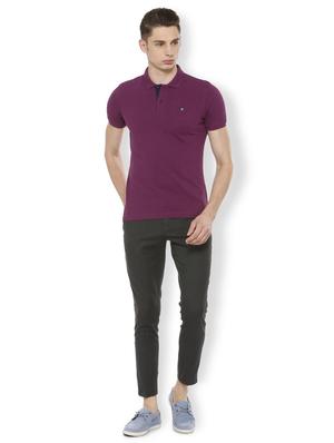purple cotton polo t-shirt - 15730014 - Standard Image - 3